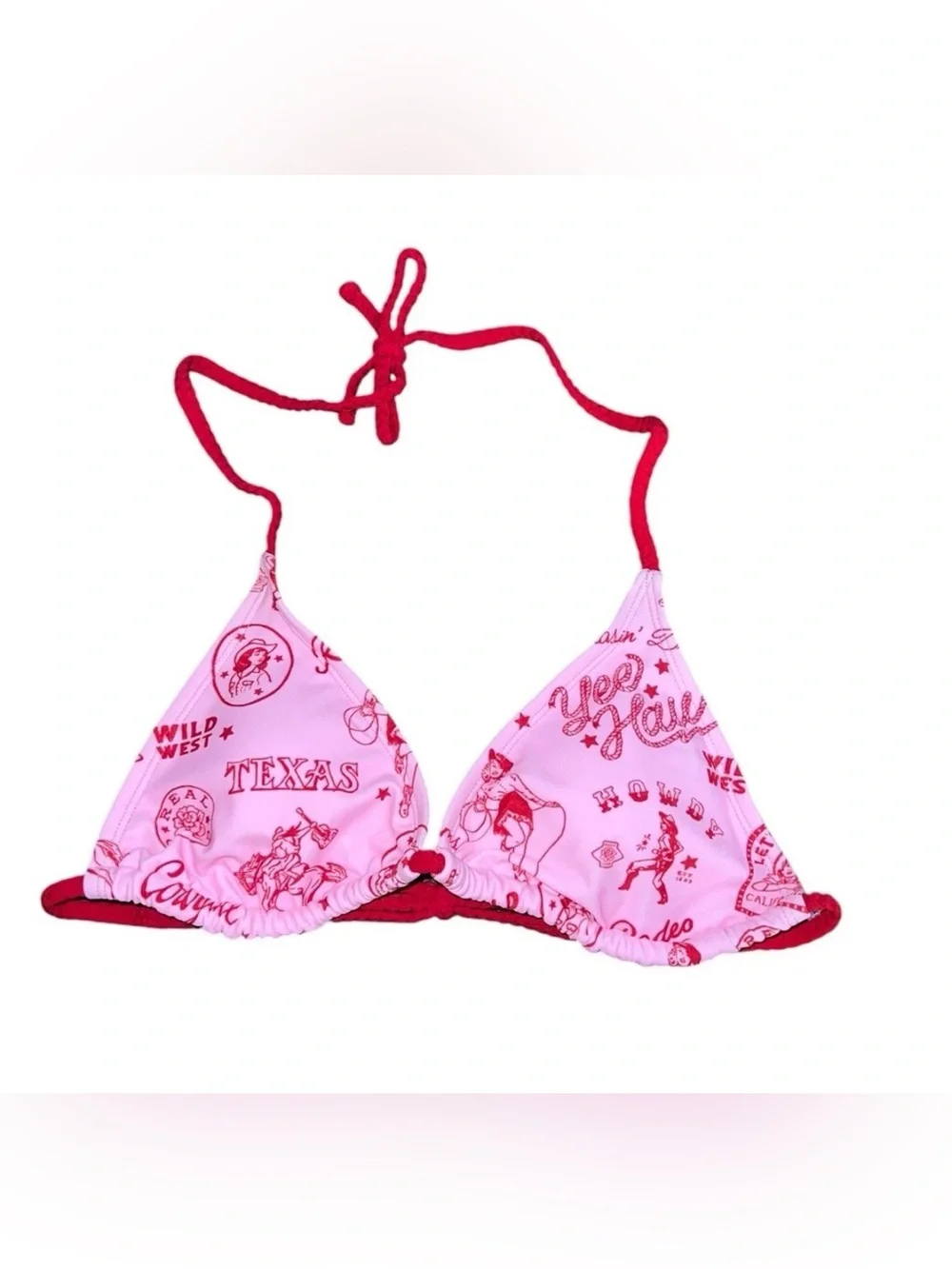 New Wild Fable Braided Rope Trim Triangle Bikini Top & Bottom Medium (8-10) NWT